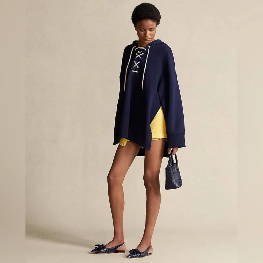 Ralph Lauren Women’s Lace-up Fleece Hoodie Size M/L - Image 4