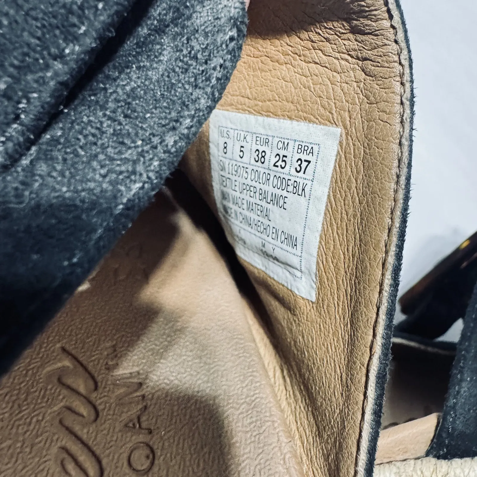 Skechers Black Suede Women's Wedge Sandals luxe foam Size 8 Raffia Espadrilles - Image 6