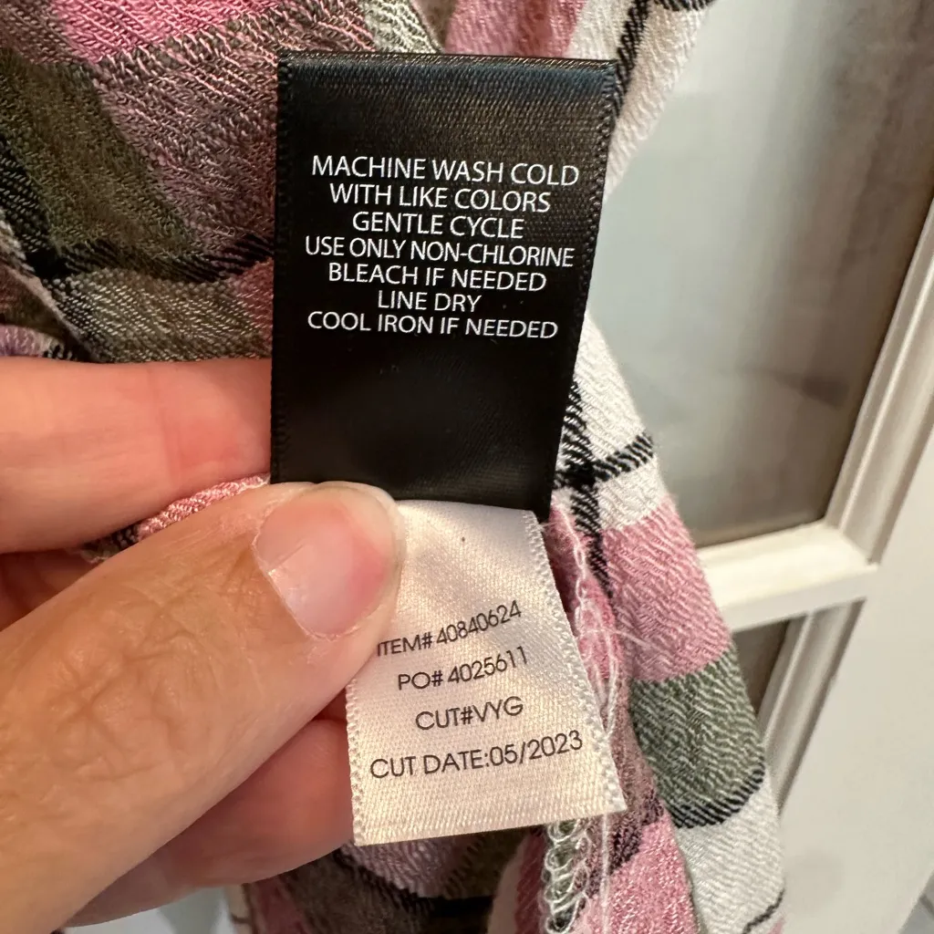 Torrid Plaid Babydoll Crinkle Flannel Gauze Button Up Short Sleeve Plus Size 1X - Image 11