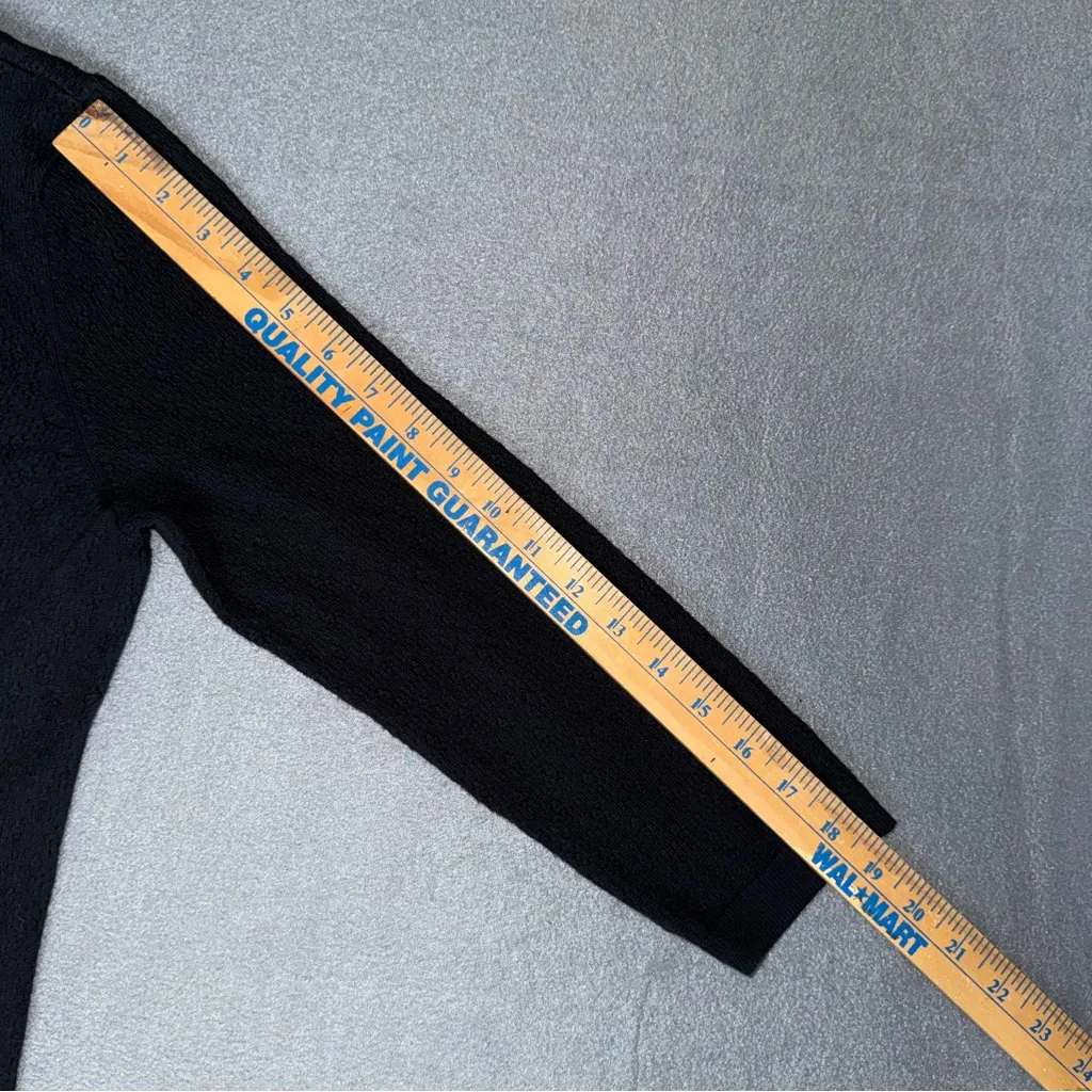 Talbots Women's Black Button-Up Sweater Pima cotton size medium Cottagecore‎ - Image 12