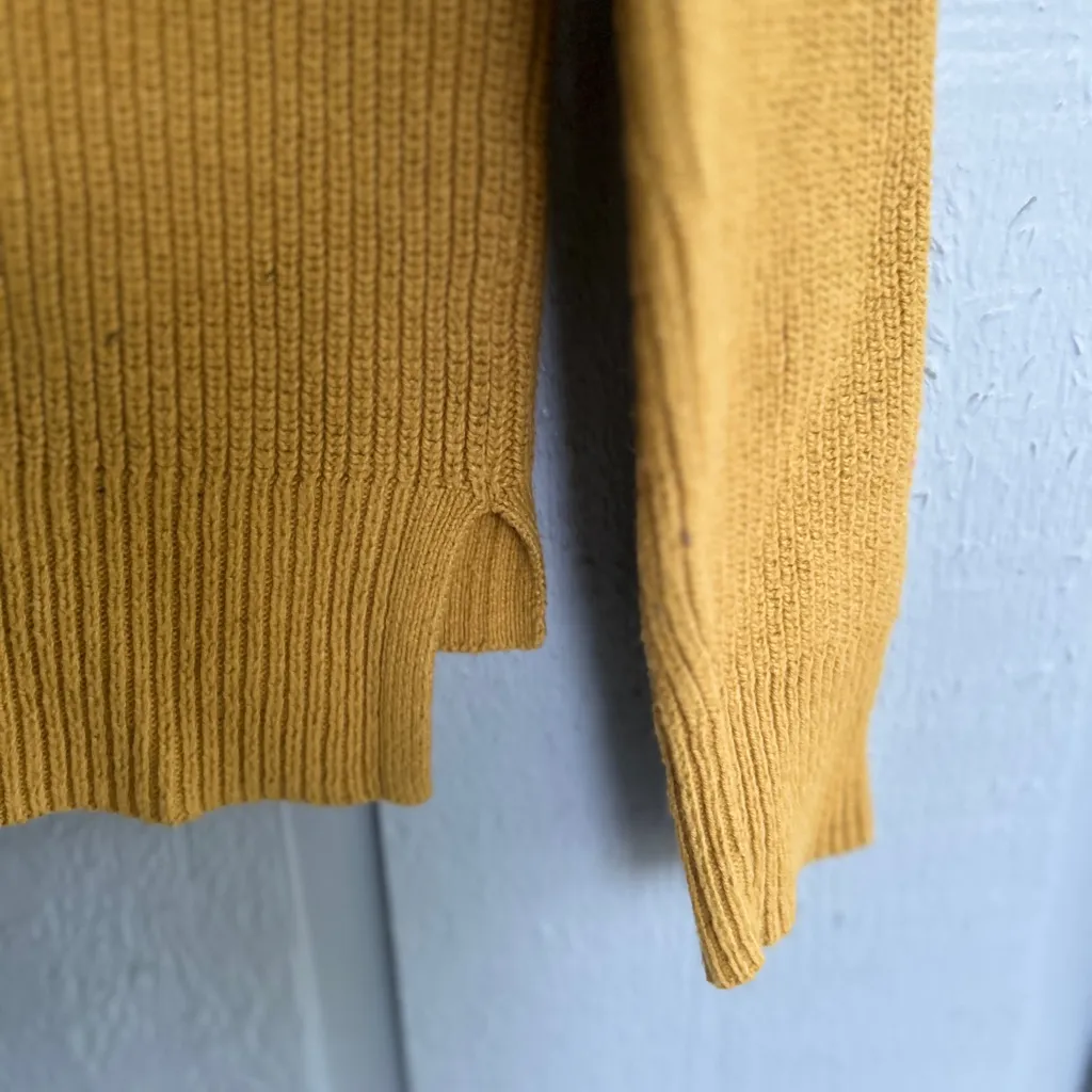 Madewell patch pocket pullover mustard yellow Crew Neck Sweater size XS - Image 8