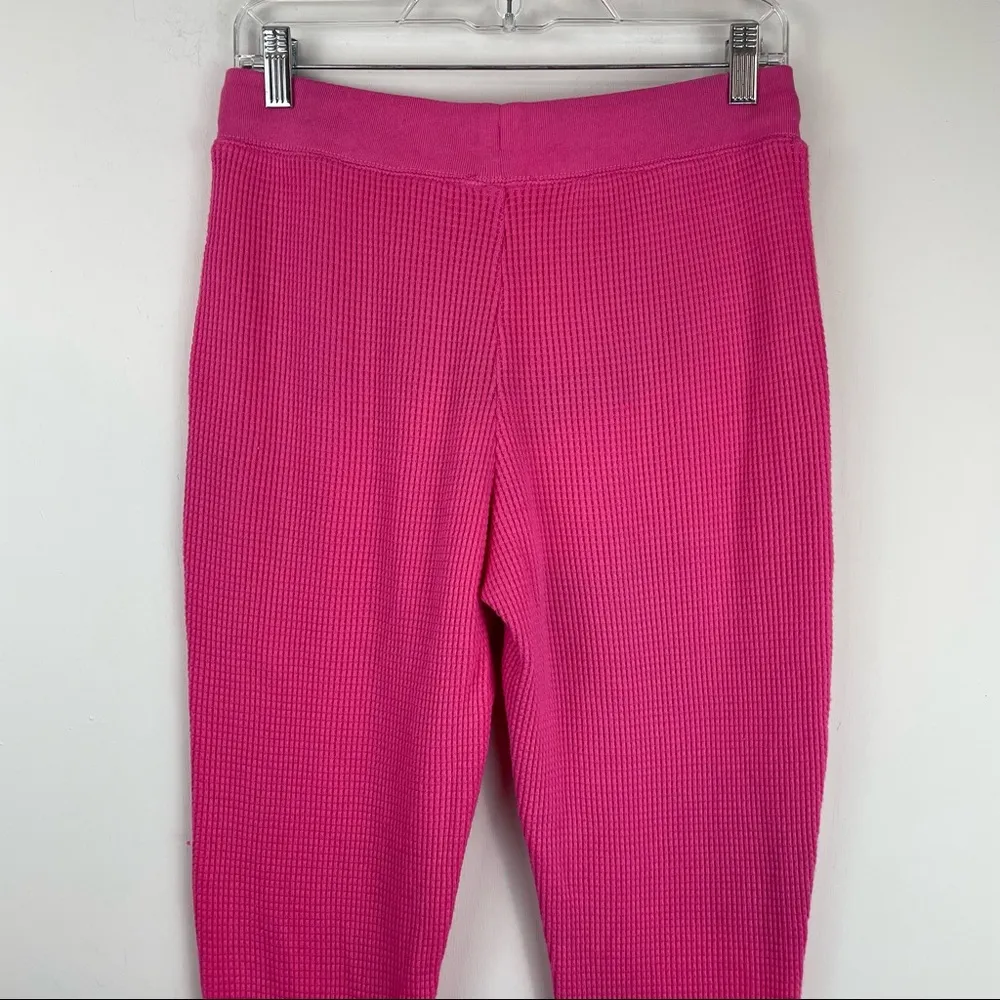 J. Crew Womens Waffle Knit Set Pink Pullover Jogger Pants Sz Small - Image 14