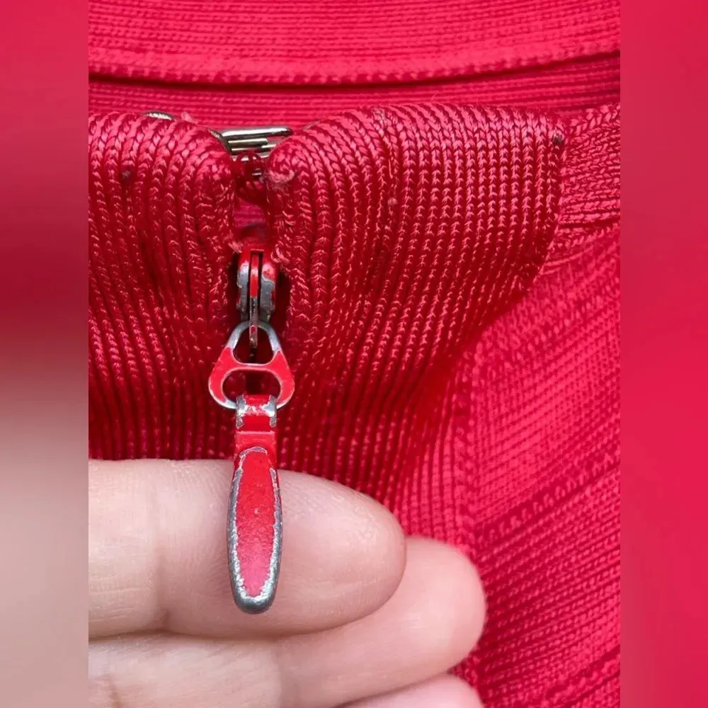 Hervé Léger Coral Bodycon Dress size XS - Image 10