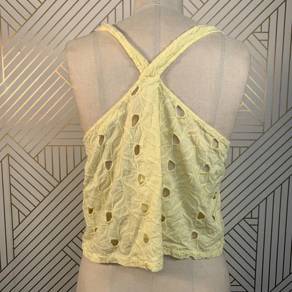 House‎ of Harlow 1960 Sunny Eyelet Crop Tank Top Yellow - Image 8