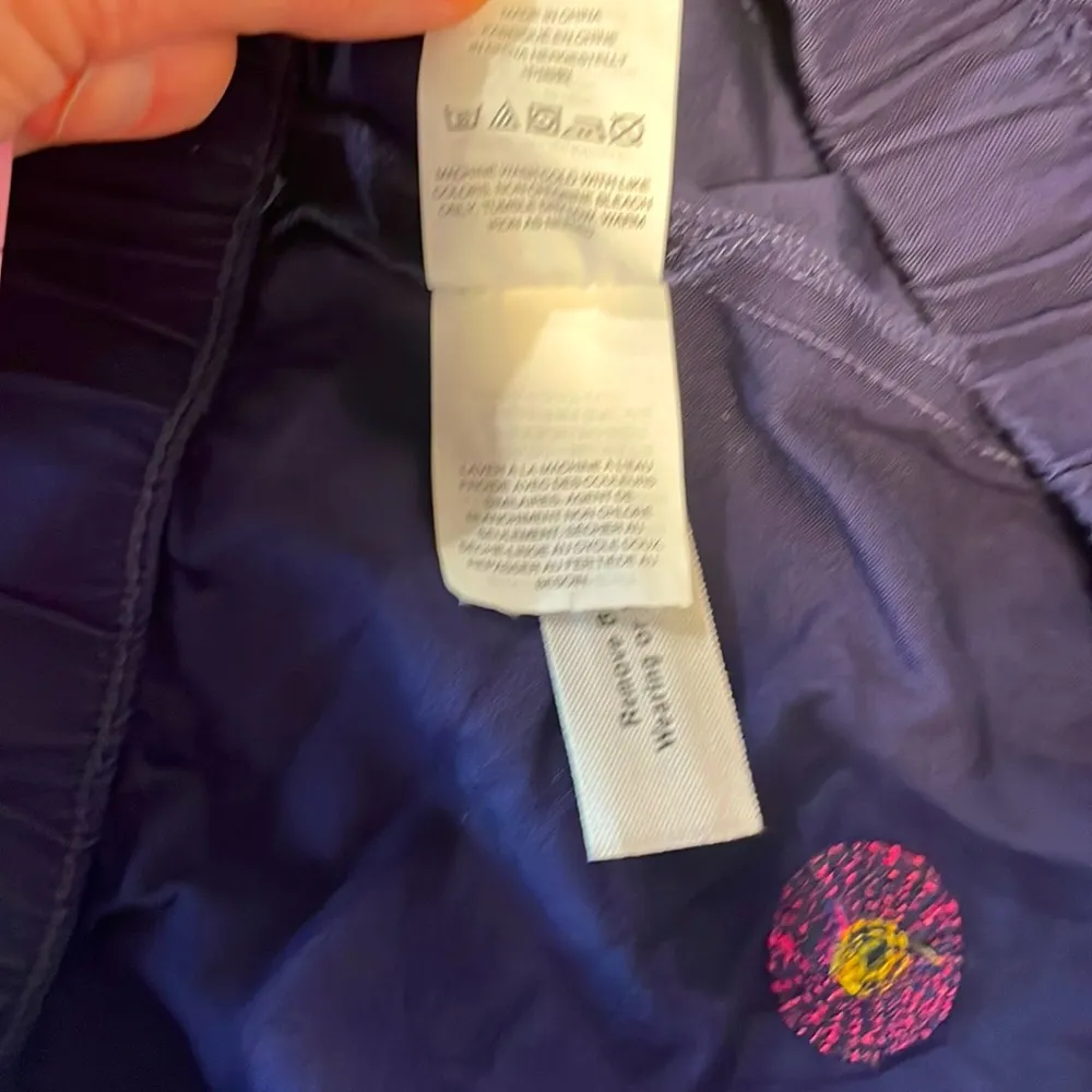 Embroidered boho floral elastic pull on Madewell short with pockets - Image 7