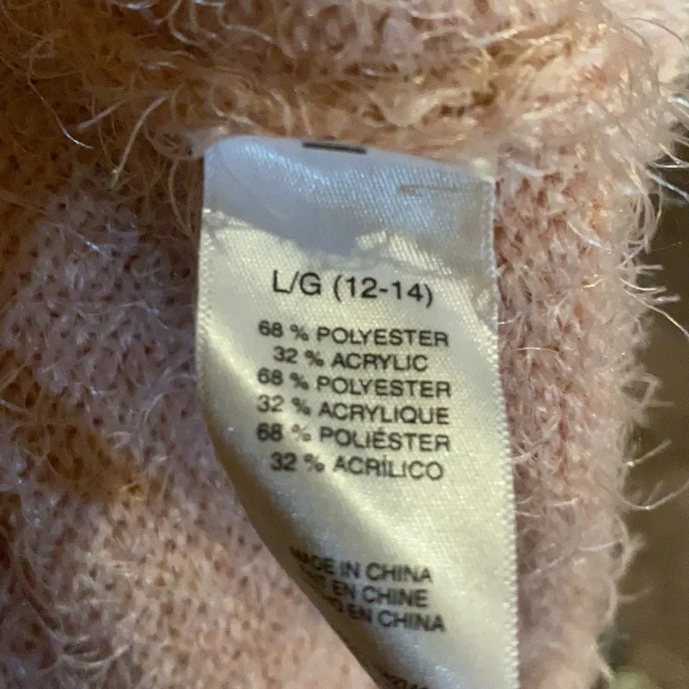 Fleece super soft light pink oversized sweatshirt Size L - Image 4