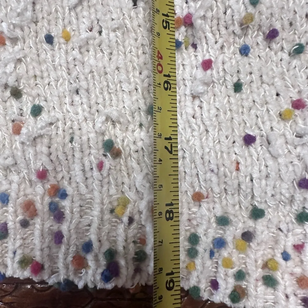 Rainbow Dot Semi Crip Sweater Size Large; excellent condition - Image 6