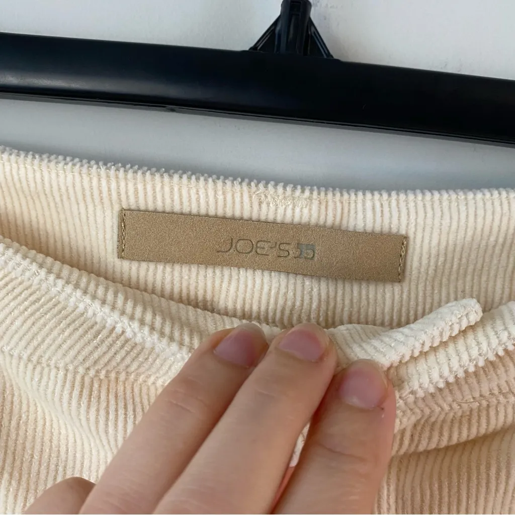 Joe's The Frankie Mid Rise Corduroy Slit Bootcut Jeans in‎ Double Cream Size 33 - Image 7