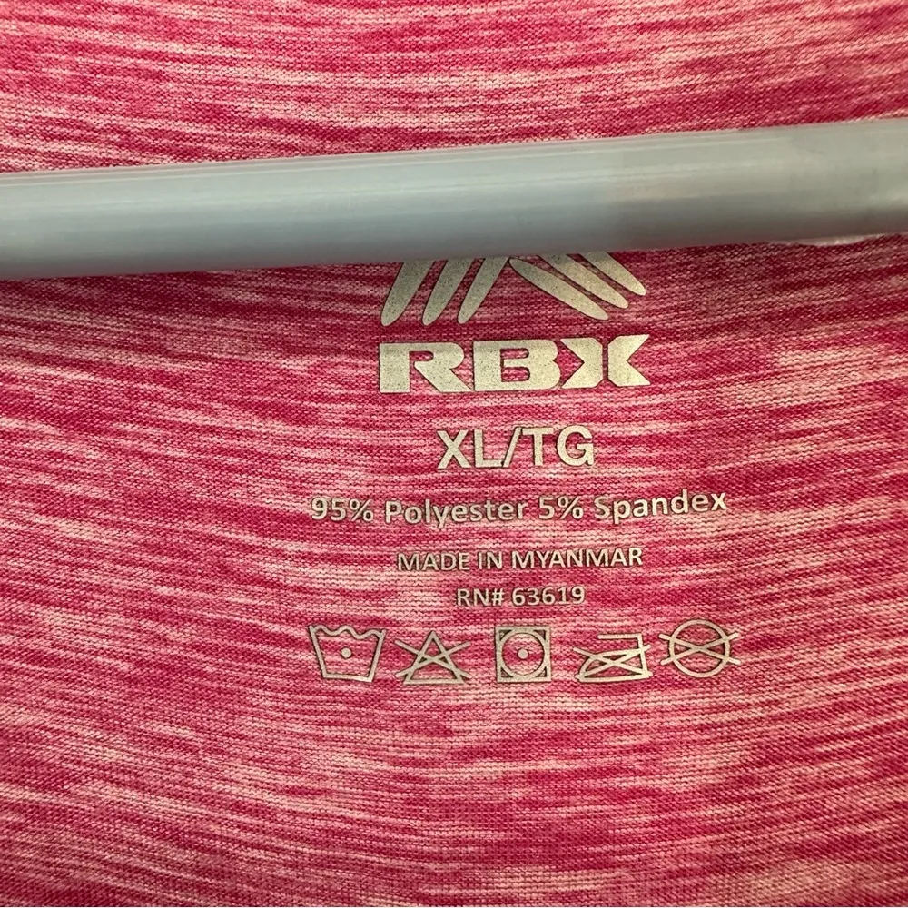 RBX Short Sleeve Casual Athletic T Shirt Womens XL Pink - Image 3
