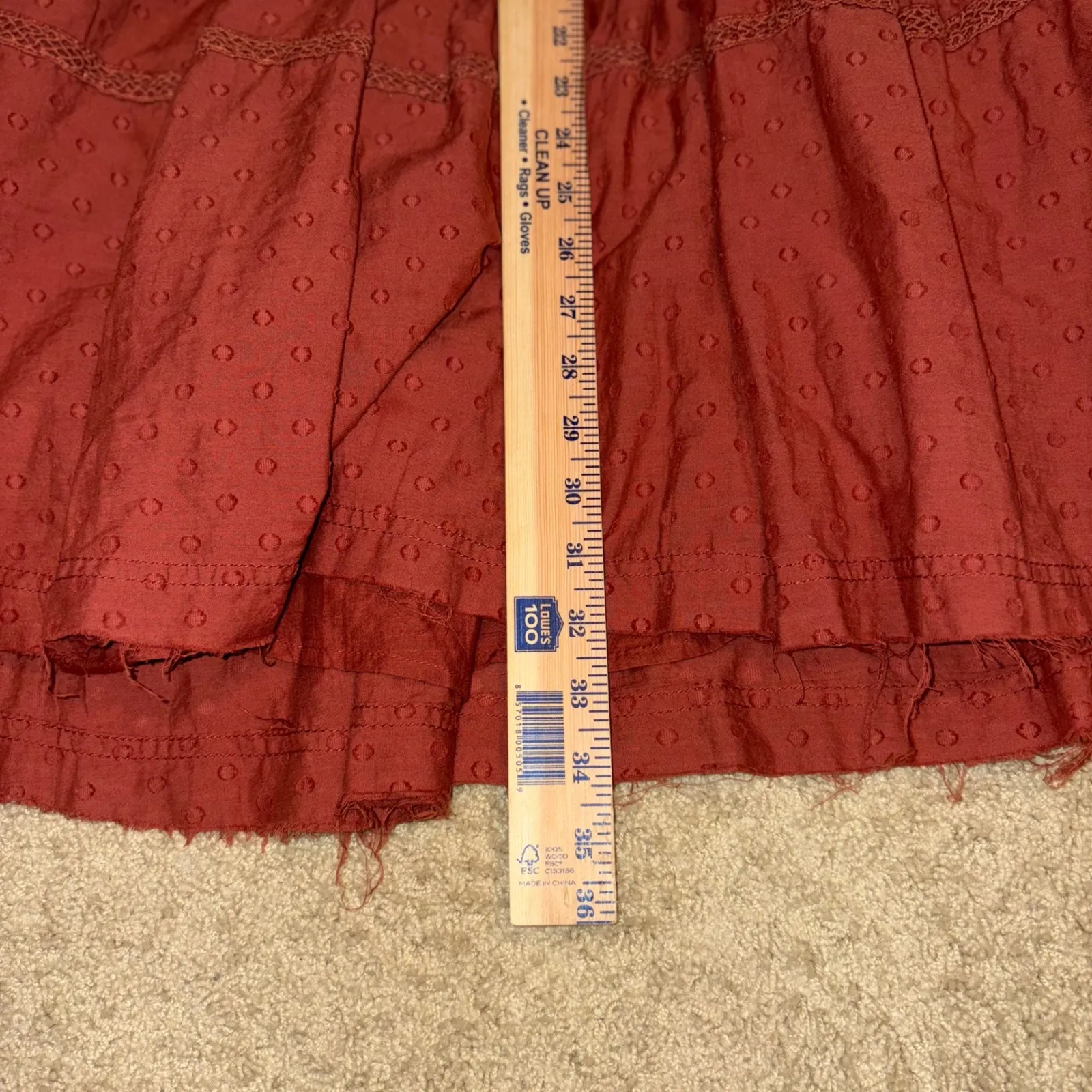 Pilcro Anthropologie long sleeve mock neck swing mini dress orange boho size unk - Image 11