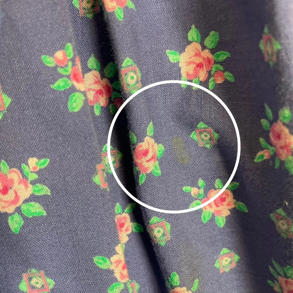 Vintage Floral Skirt Purple Midi Button - Image 10