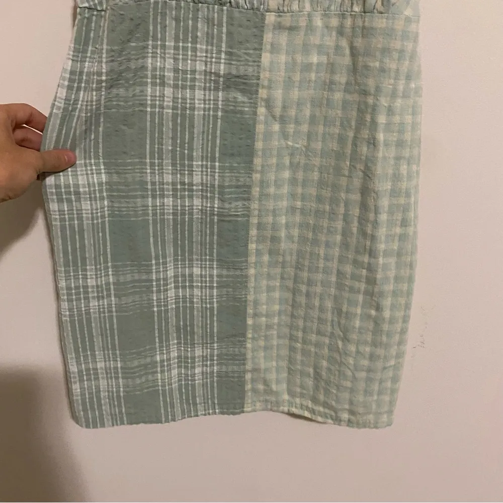 NWT American Eagle Mint Green Plaid Mini Dress Small - Image 4
