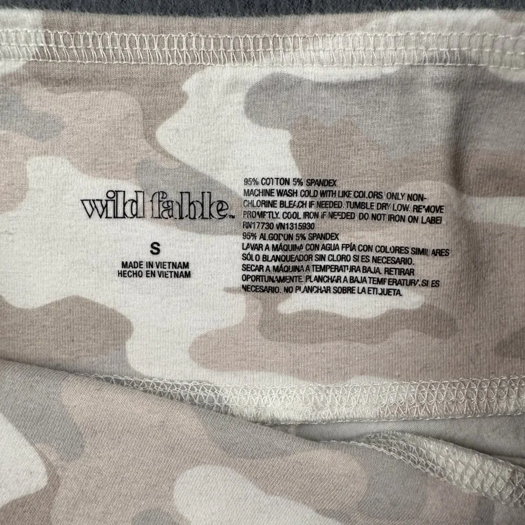 Wild Fable Leggings Womens Small Beige Tan Camo High Rise Stretch Yoga Pants - Image 4