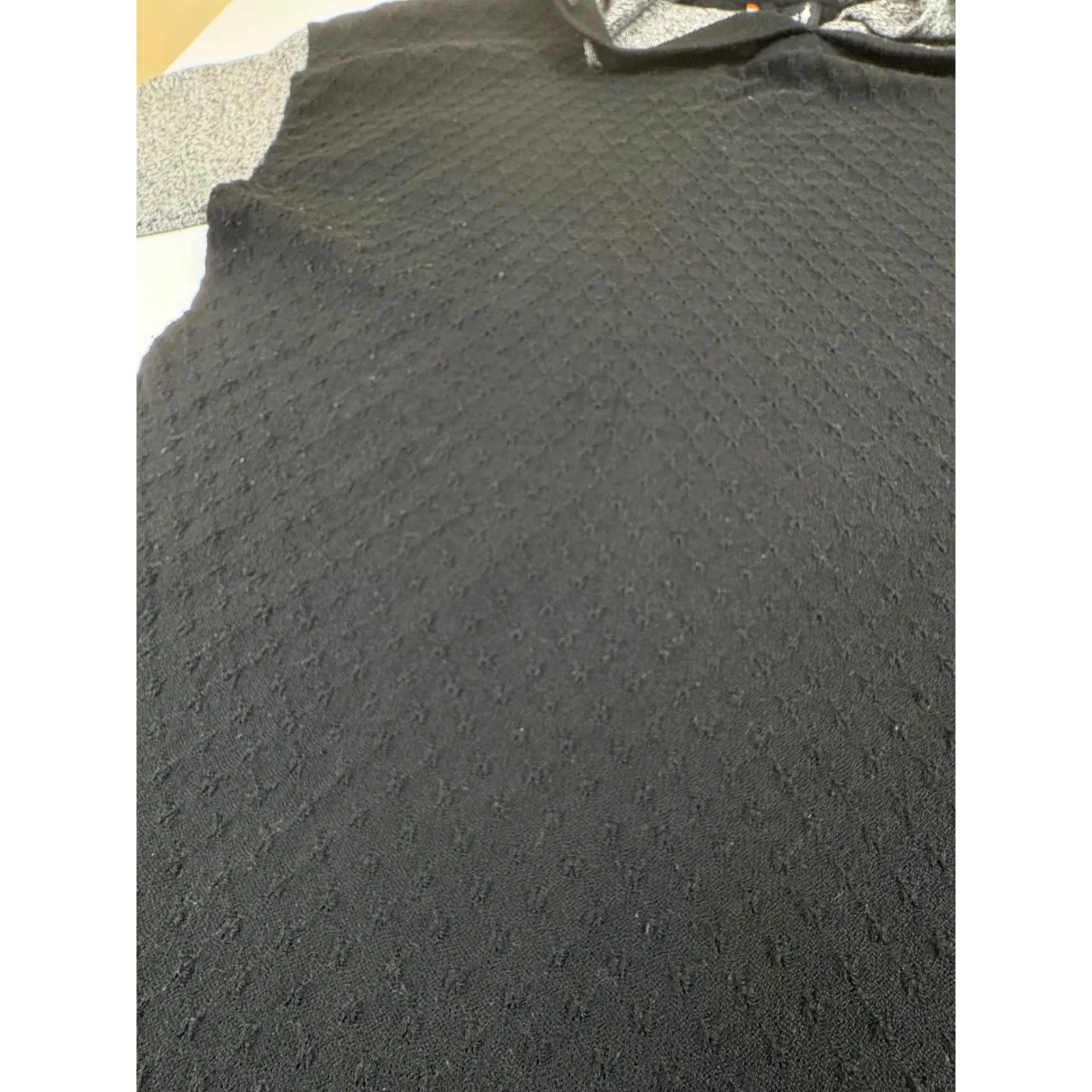 Smartwool Women's Black Grey Textured Knit Hoodie Pullover Sweater L - Image 5