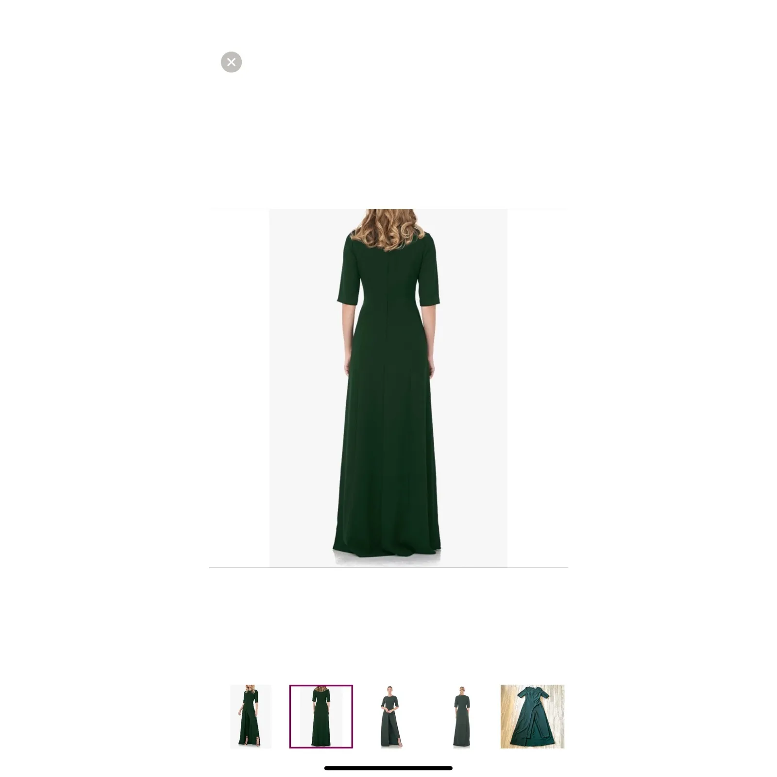 NWT NEW Kay Unger Davina Romper walk thru jumpsuit dress geek size 14 formal Green - Image 12