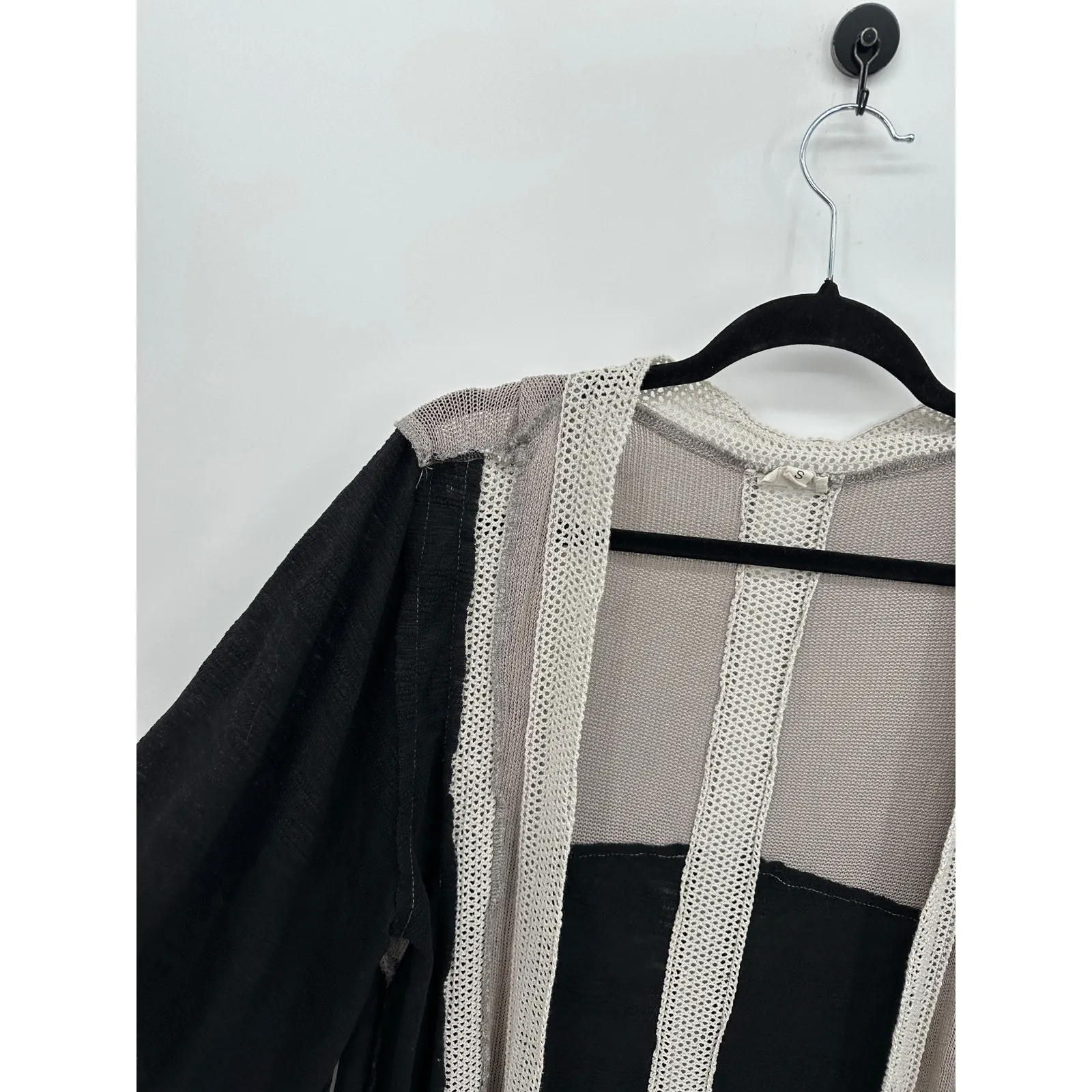 POL Long Cardigan Duster Womens Size S Lagenlook Whimsigoth Boho Artsy Dark Goth - Image 6