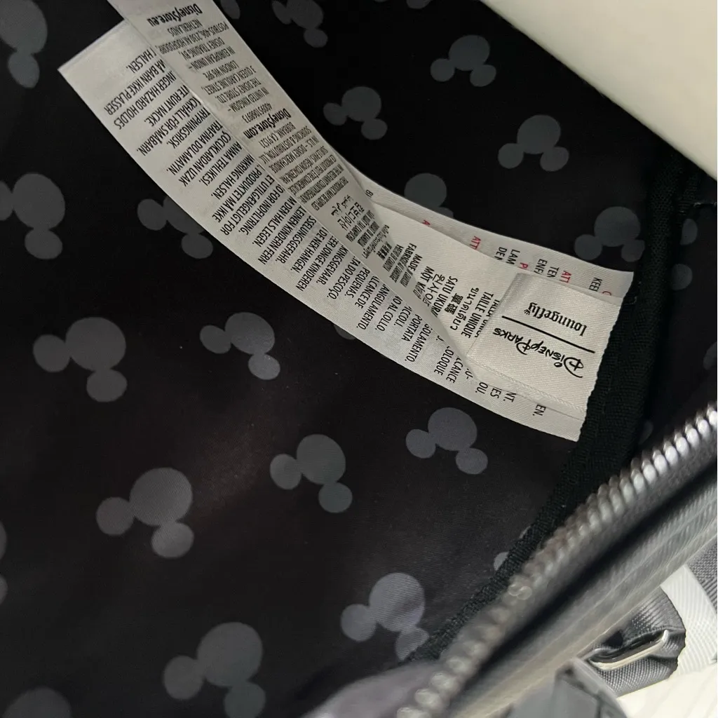 Disney Parks Loungefly Black Woven Mickey Mouse Ears Mini Backpack - Image 7