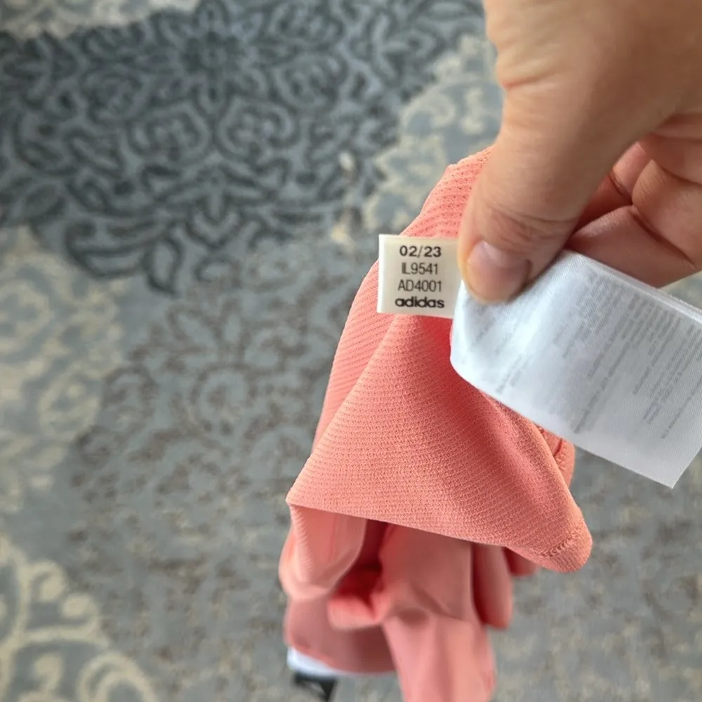 Adidas Made With Nature Golf Polo Short Sleeve Top Pink Medium - Image 8