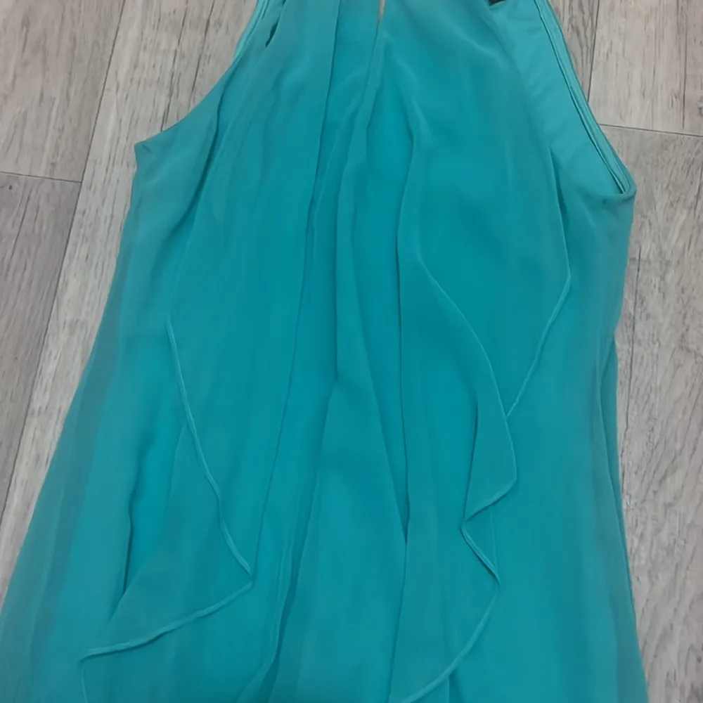 XSCAPE NWT size 6 seafoam green blue gold chain cocktail dress - Image 4