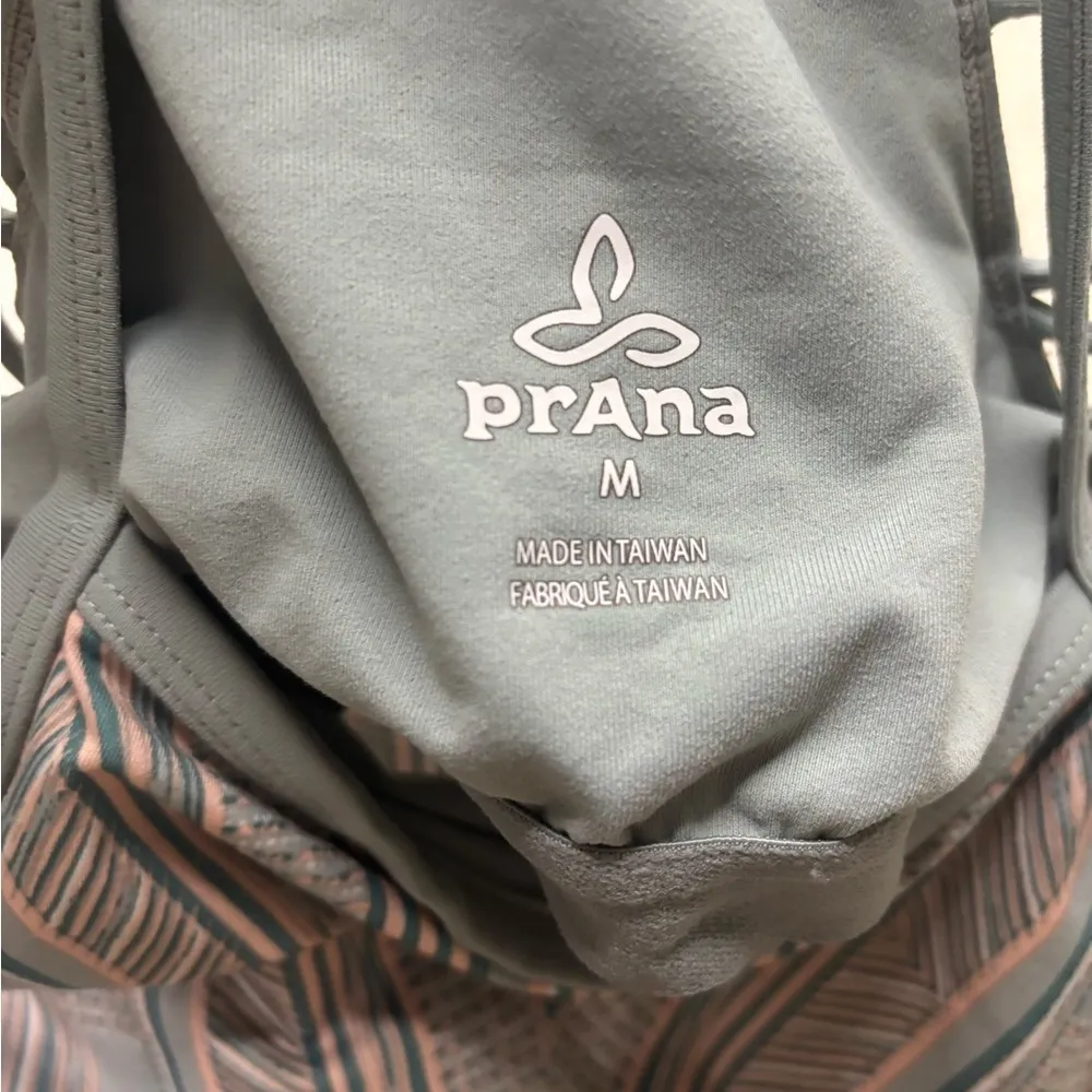 PrAna Ardor Agave Samba Built-in Bra Tank Racer Back Dress Logo Size Medium - Image 7