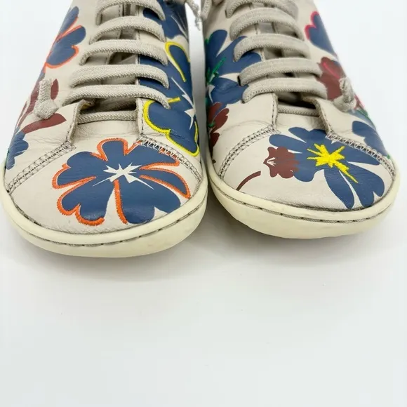 Camper‎ Twins Sneakers Size 7.5 Floral Leather - Image 3