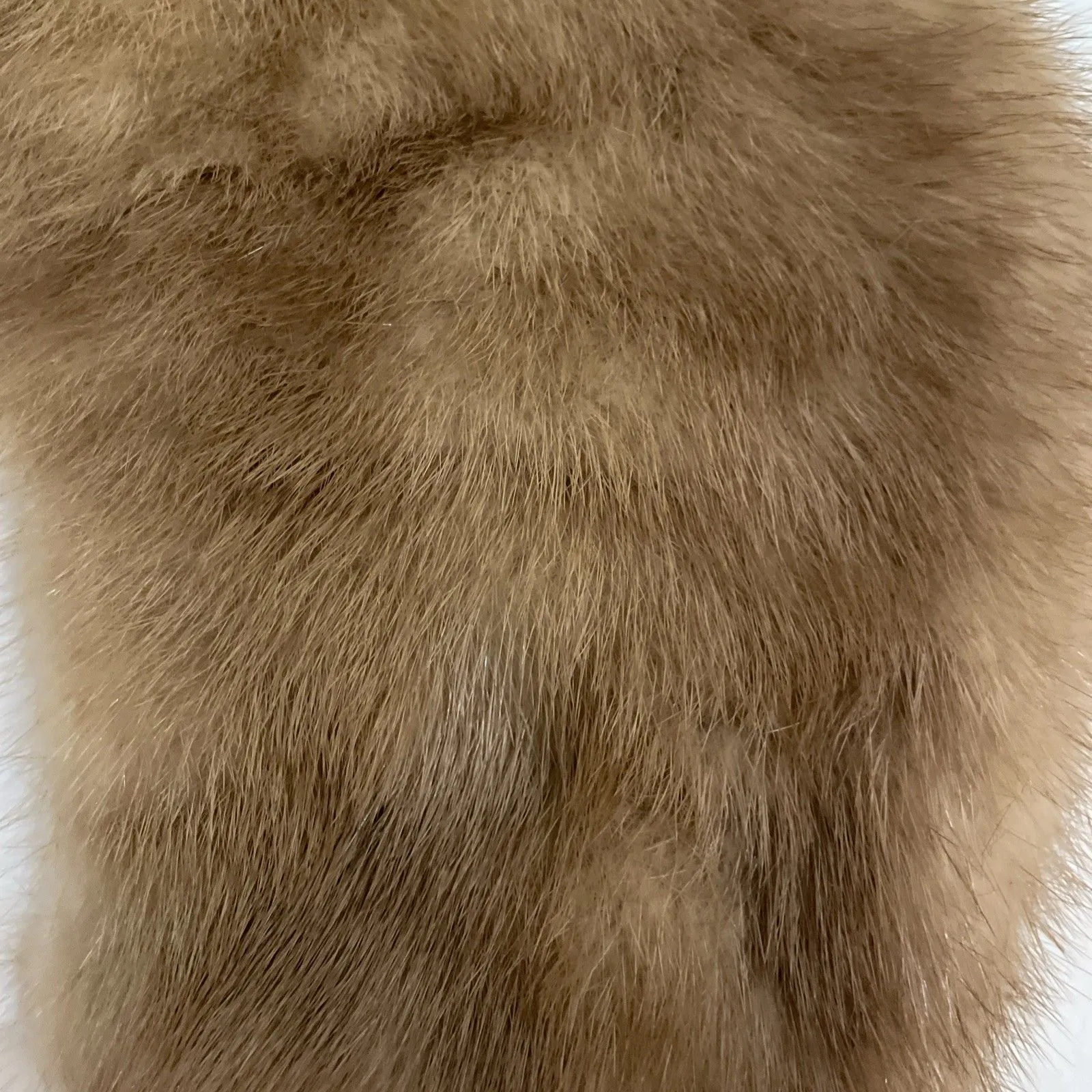 Vintage Light Brown Mink Fur Collar Neck Wrap One Size - Image 11