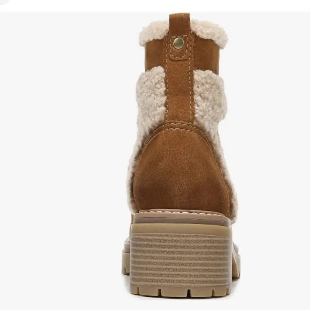 NEW Naturalizer Womens Jett Suede Lugged Sole Ankle Boots Leather Sherpa - Image 4