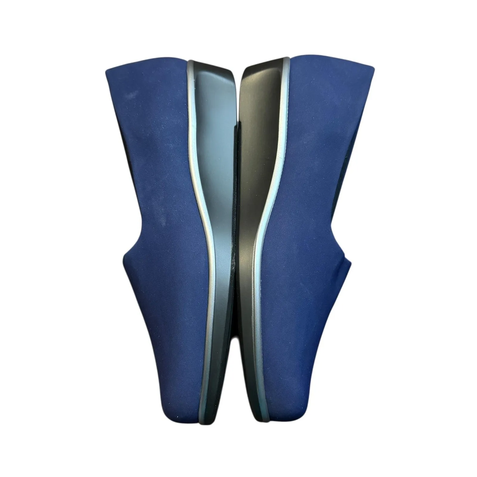 SAS Shoes Womens‎ Size 9.5WW Navy Slip On Dress Wedge Tripad Comfort Made in USA Blue - Image 6