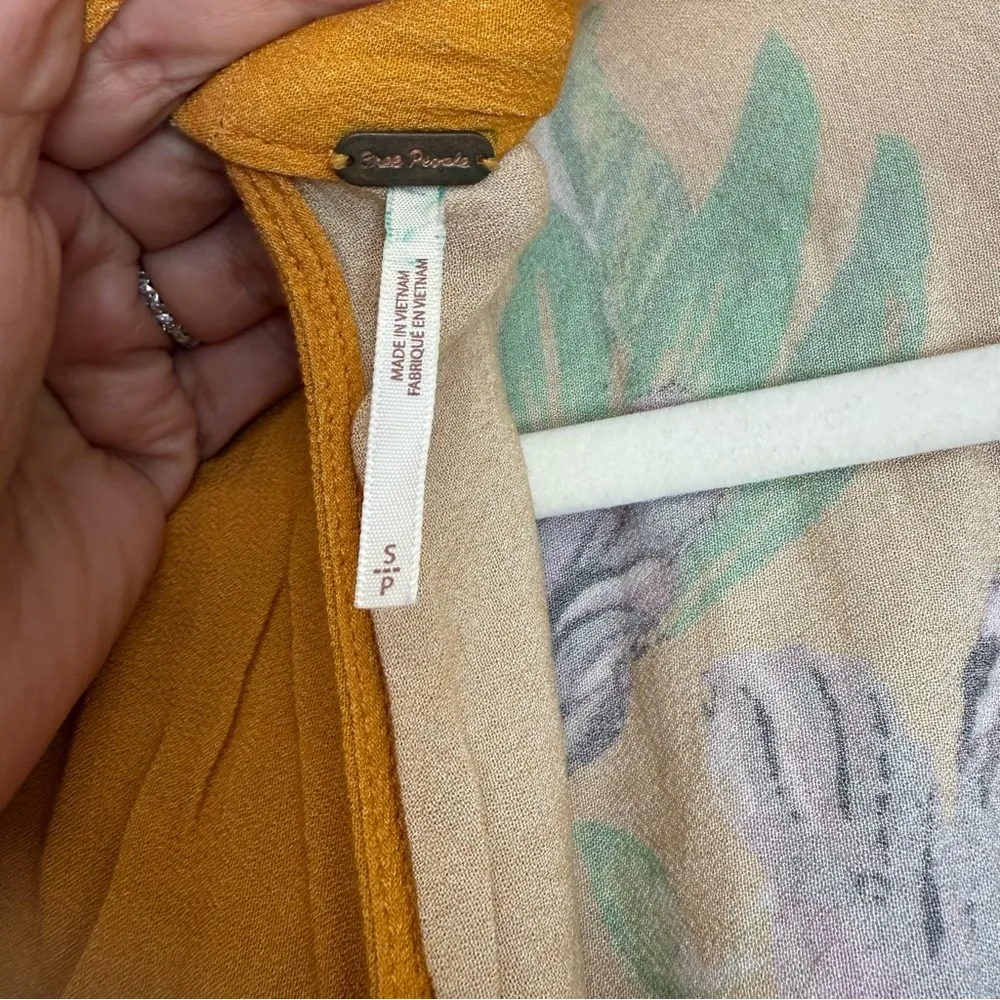 FREE PEOPLE gemma mustard yellow long sleeve tunic mini dress - Image 10