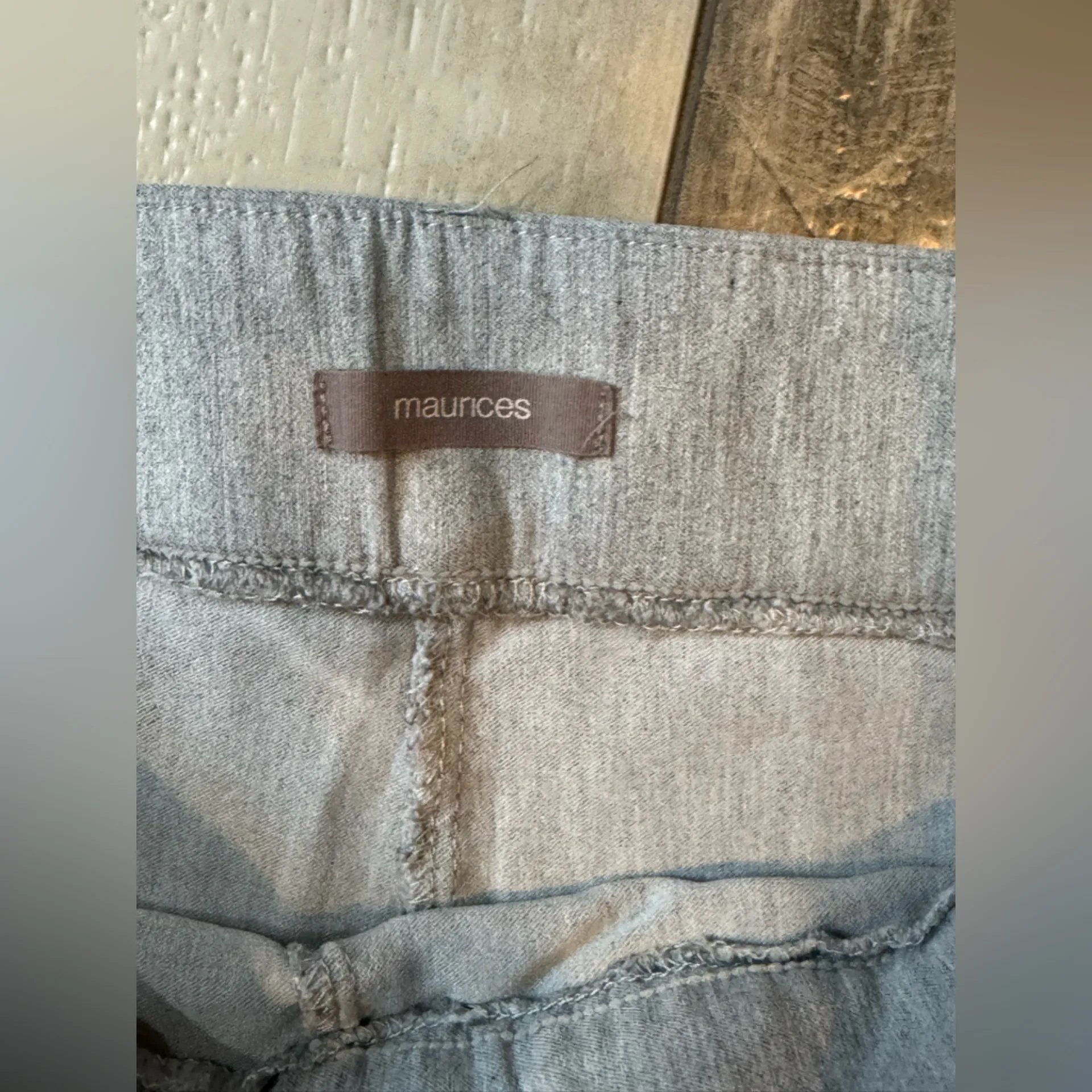 Maurices Dress Pants Womens Size XXL light grey Bootcut High Rise Stretch - Image 3