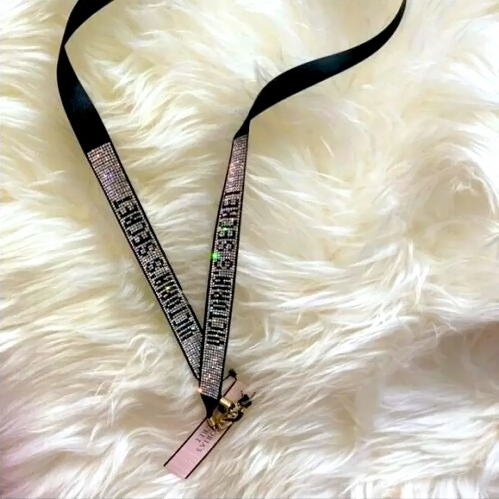 Victoria’s Secret Bling Logo Face Mask Chain - Image 2