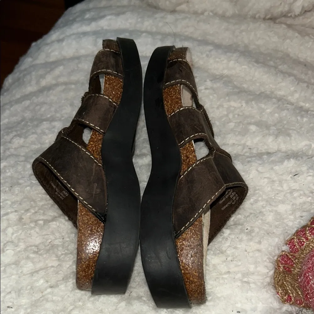 Brown Leather Mules for Women - Image 4