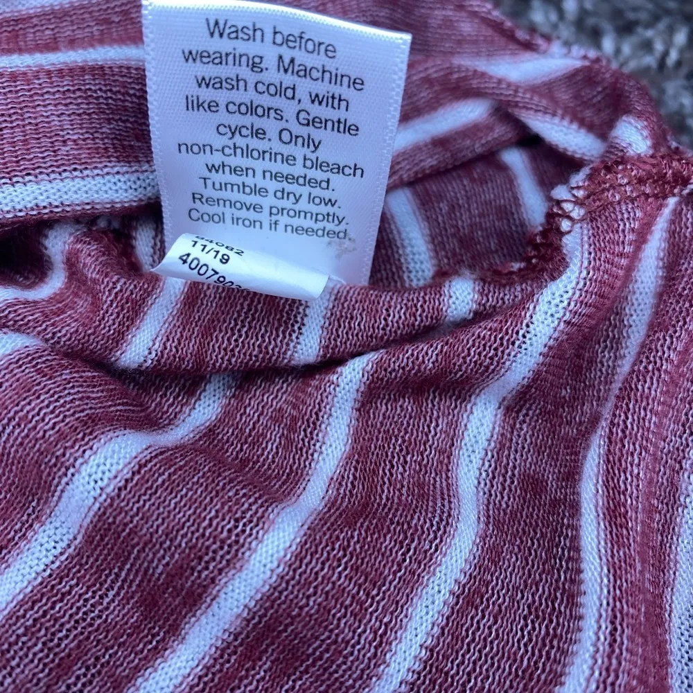 SO Maroon/White Striped Tank Top - Image 7