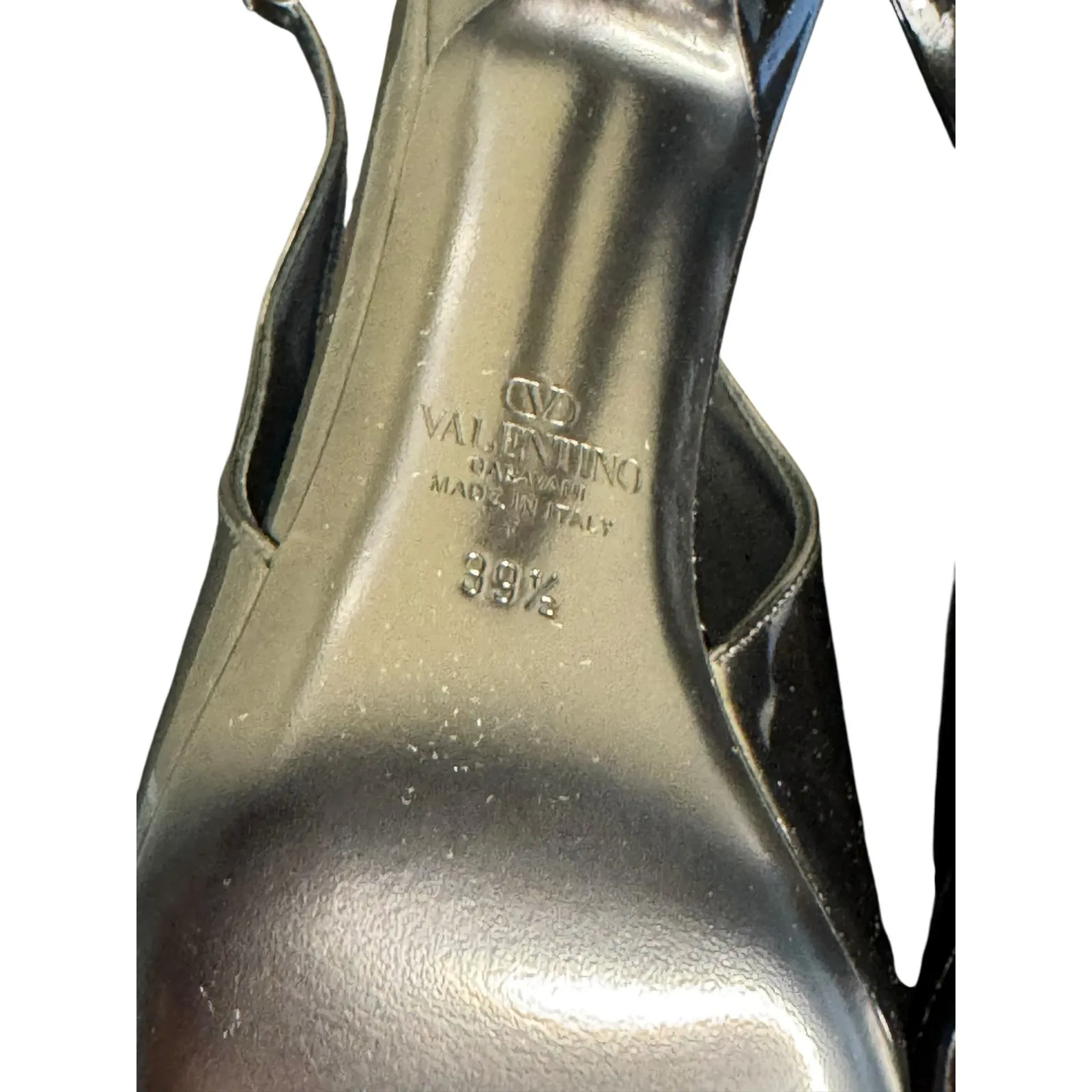 Valentino Garavani NIB Le Salon Patent Leather Slingback in Black Size 39.5 - Image 8