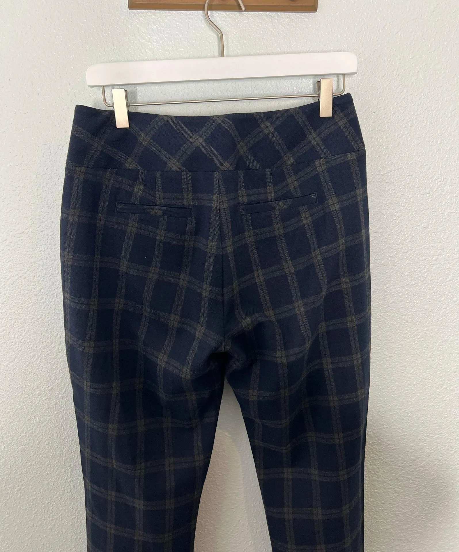 CAbi Navy Plaid Straight Leg Dress Pants - Image 6