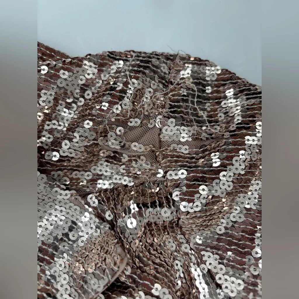 FREE PEOPLE Sophie Sequin Mini Dress in Champagne - Image 10