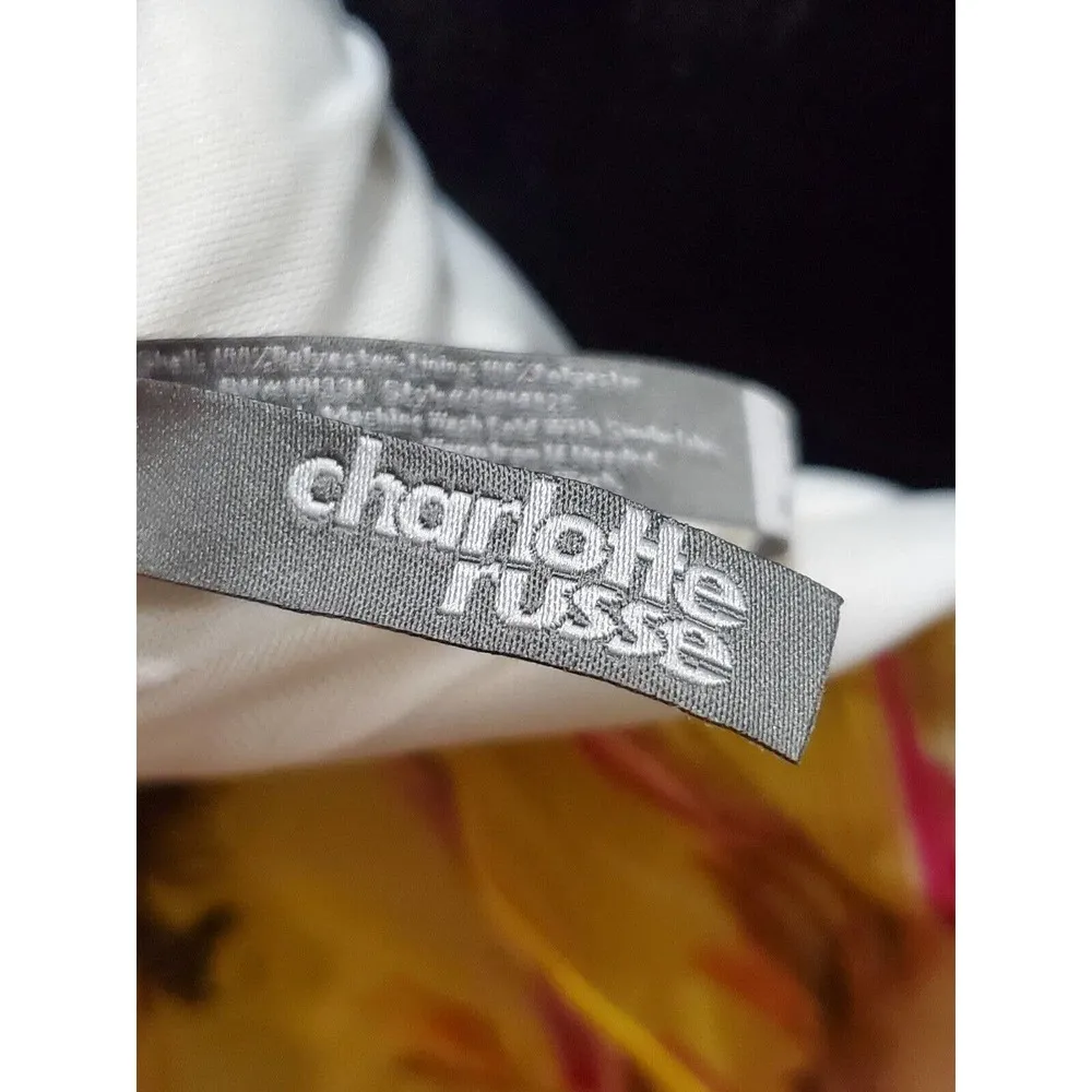 Charlotte Russe Women Yellow Polyester One Shoulder Off Knee Length Dress Size M - Image 8