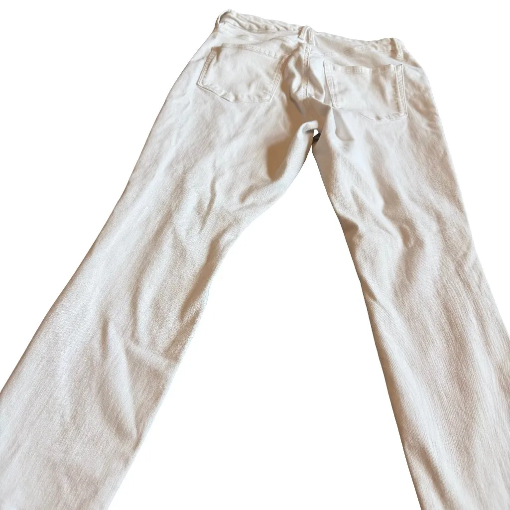 Good American Good Waist White Distressed Jeans Skinny Fit Stretch Size 14 Women - Image 5