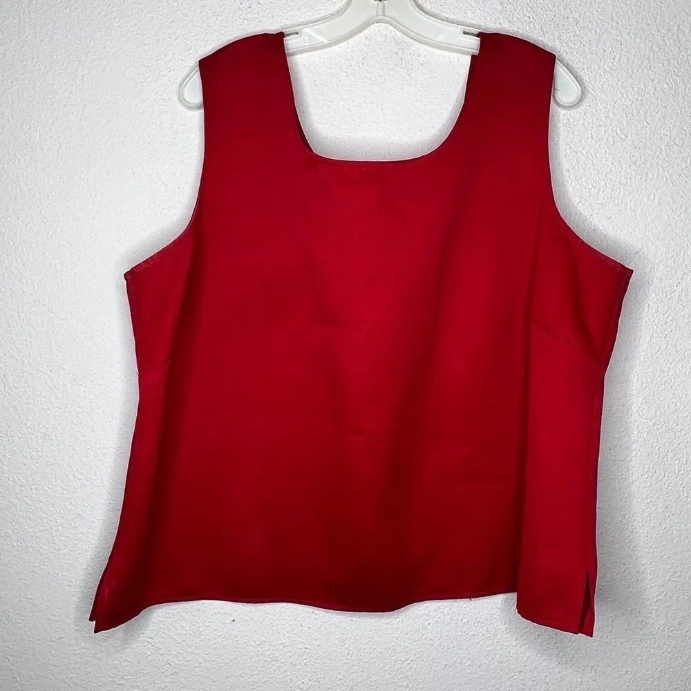 Vintage‎ Chad Stevens 3 Piece Polyester Skirt Set Red Size 22W - Image 7