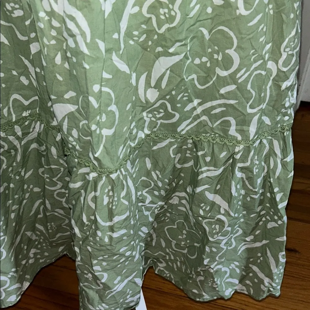 Green Spaghetti Strap Maxi Sundress for Wedding Guest - Image 4