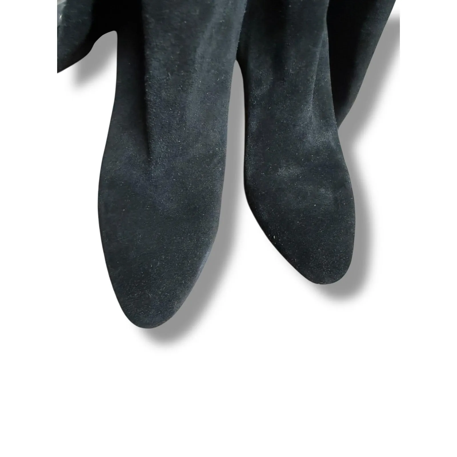 SOLSANA Boots Womens Size 38 Black Suede Block‎ Heel Knee High Shoes Modern Chic - Image 8