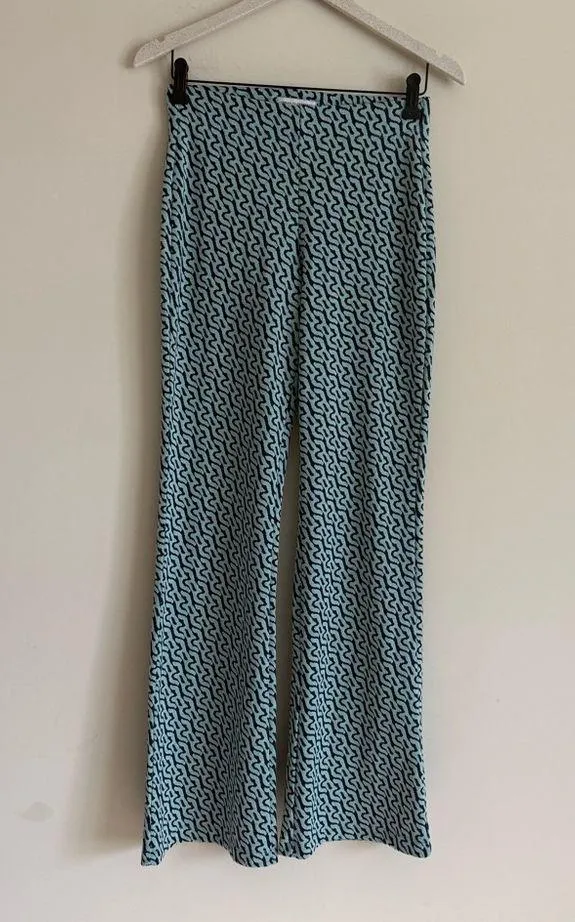 Urban Outfitters Retro Print Flare Pants Size S - Image 2