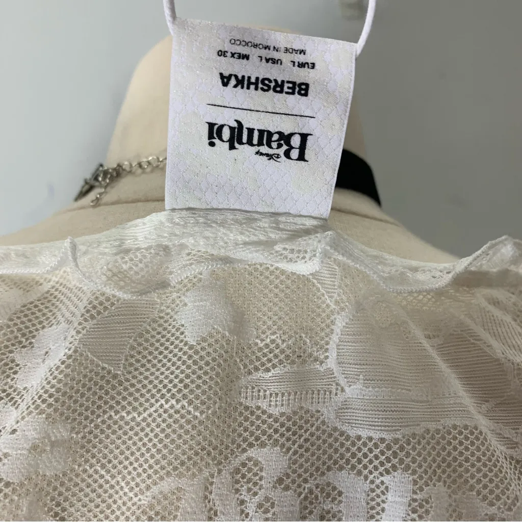 Bershka X Bambi White Lace Bralette Crop Top NWT Size S fairycore coquette girl - Image 13