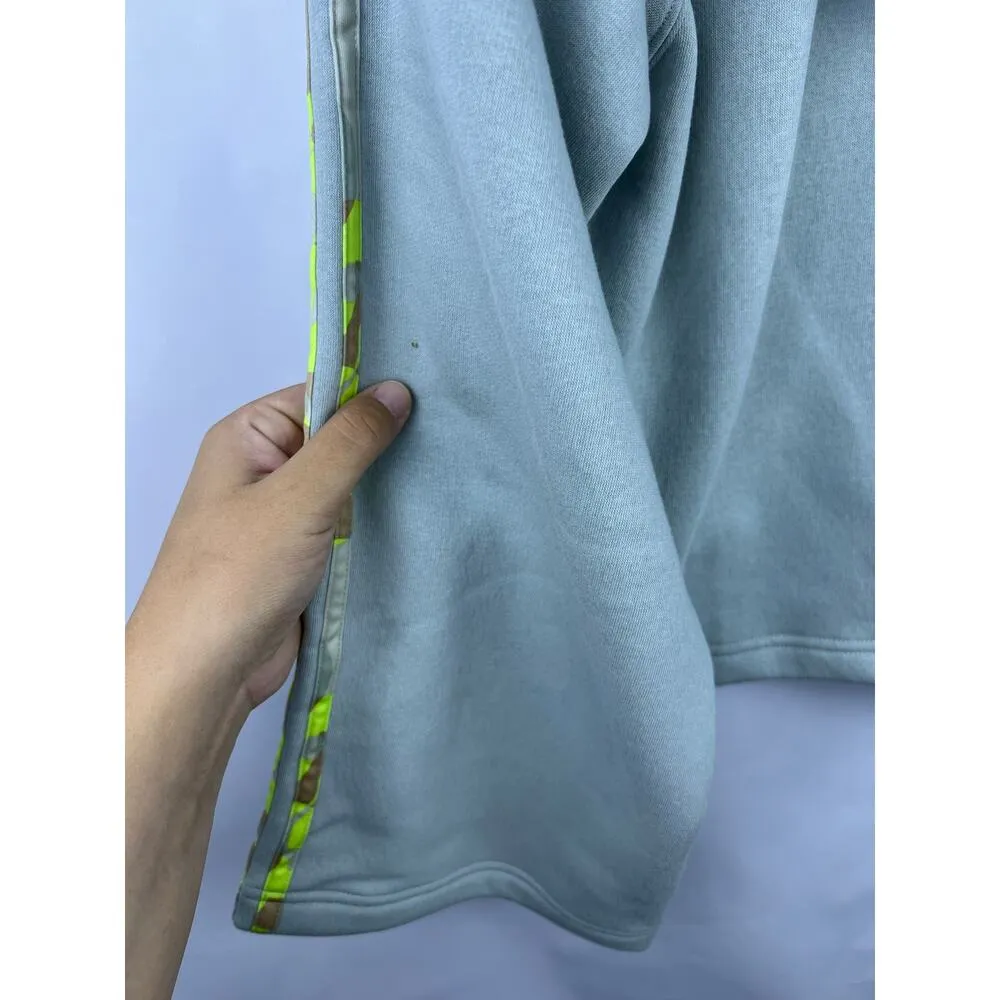 Adidas Wonder Sage Cropped Hoodie Camo Neon Stripe Cotton Blend Sweatshirt - Image 14