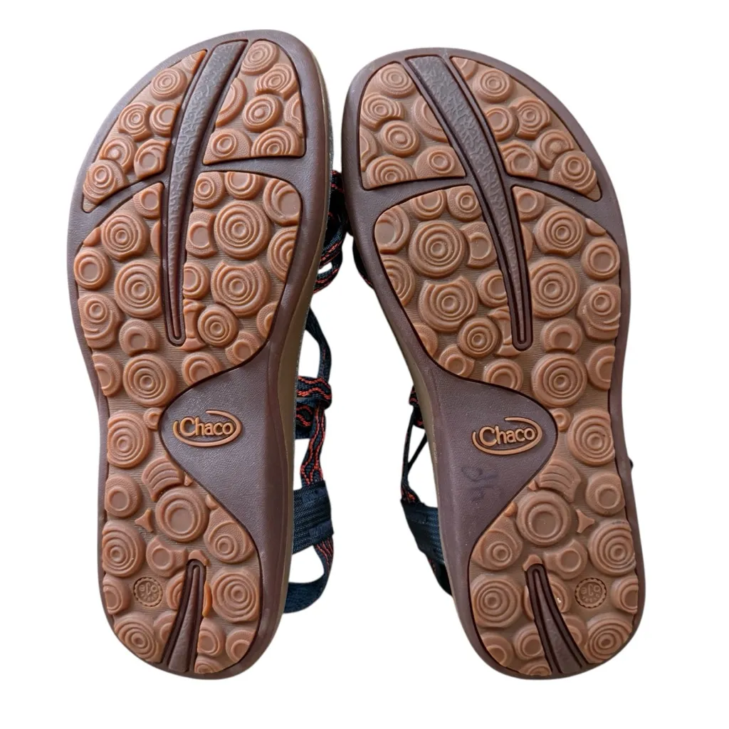 Chaco Pulse Eclipse Womens Sz 7 Pink Navy Adjustable Strappy Comfort Sandal Shoe - Image 8