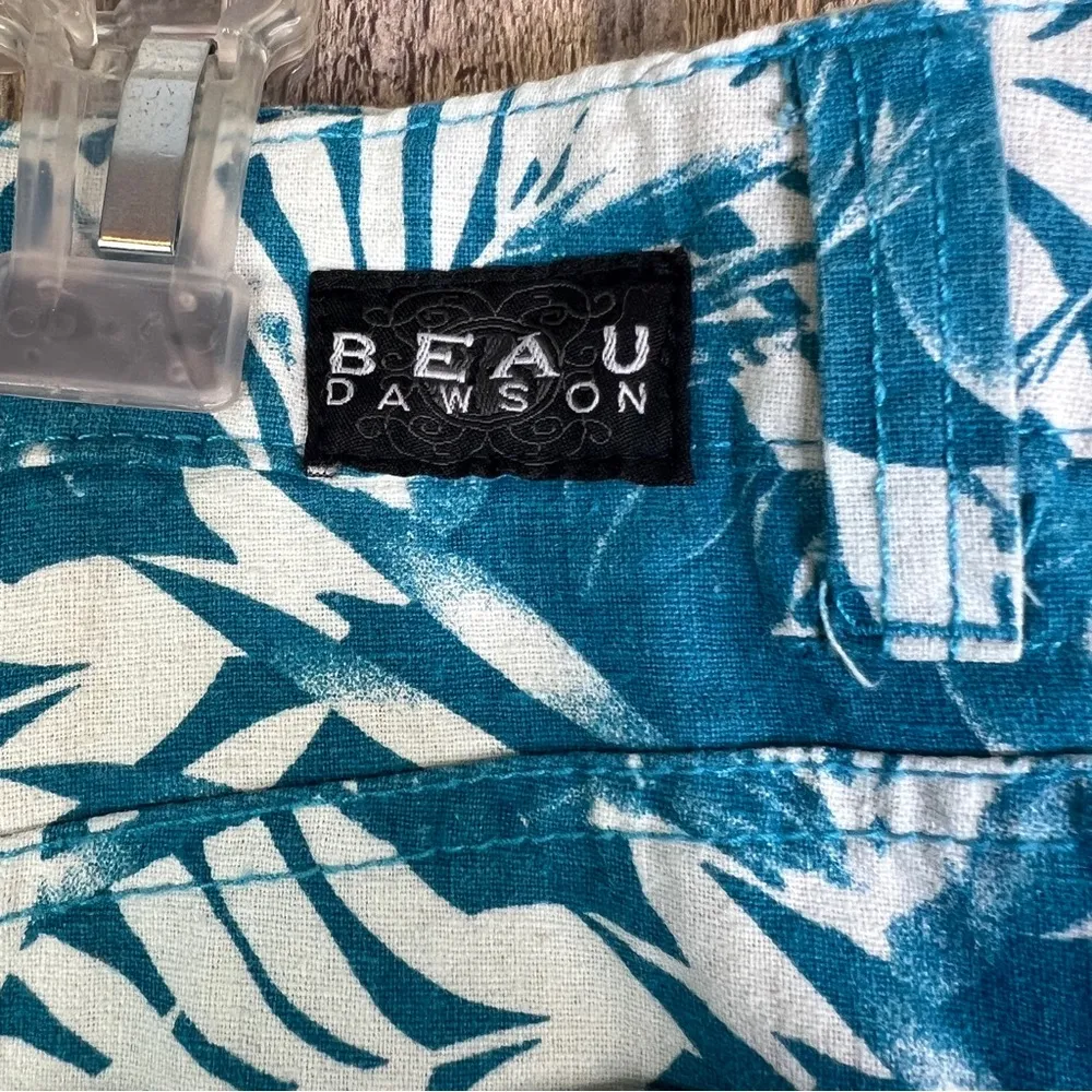 Beau Dawson Skort Size 16 Peacock Blue & White with Front & Back Pockets - Image 11