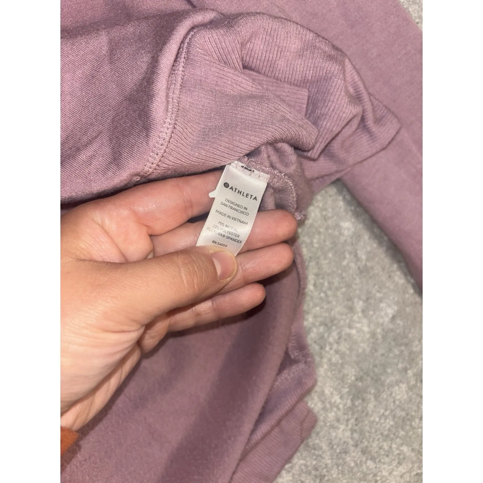 Athleta Coaster‎ Luxe Sweatshirt Purple Modal Size M - Image 6