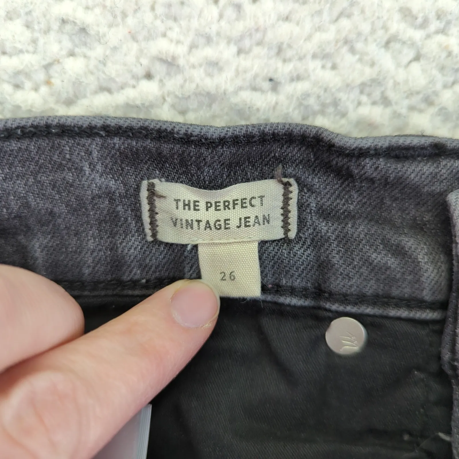 Madewell The‎ Perfect Vintage Jean High Rise Gray Denim Size 26 MD711 Lunar - Image 6