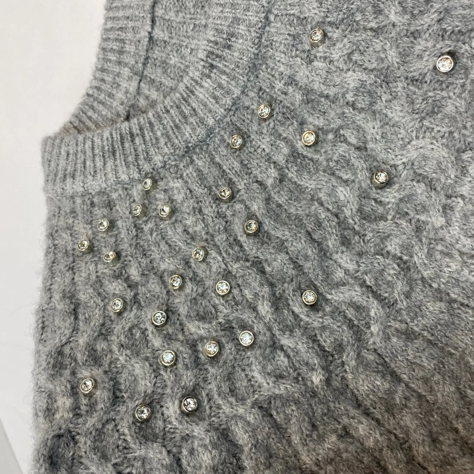 A New Day Embellished Rhinestone Sweater Gray Women's 3X NWT Holiday Sparkle - Image 3