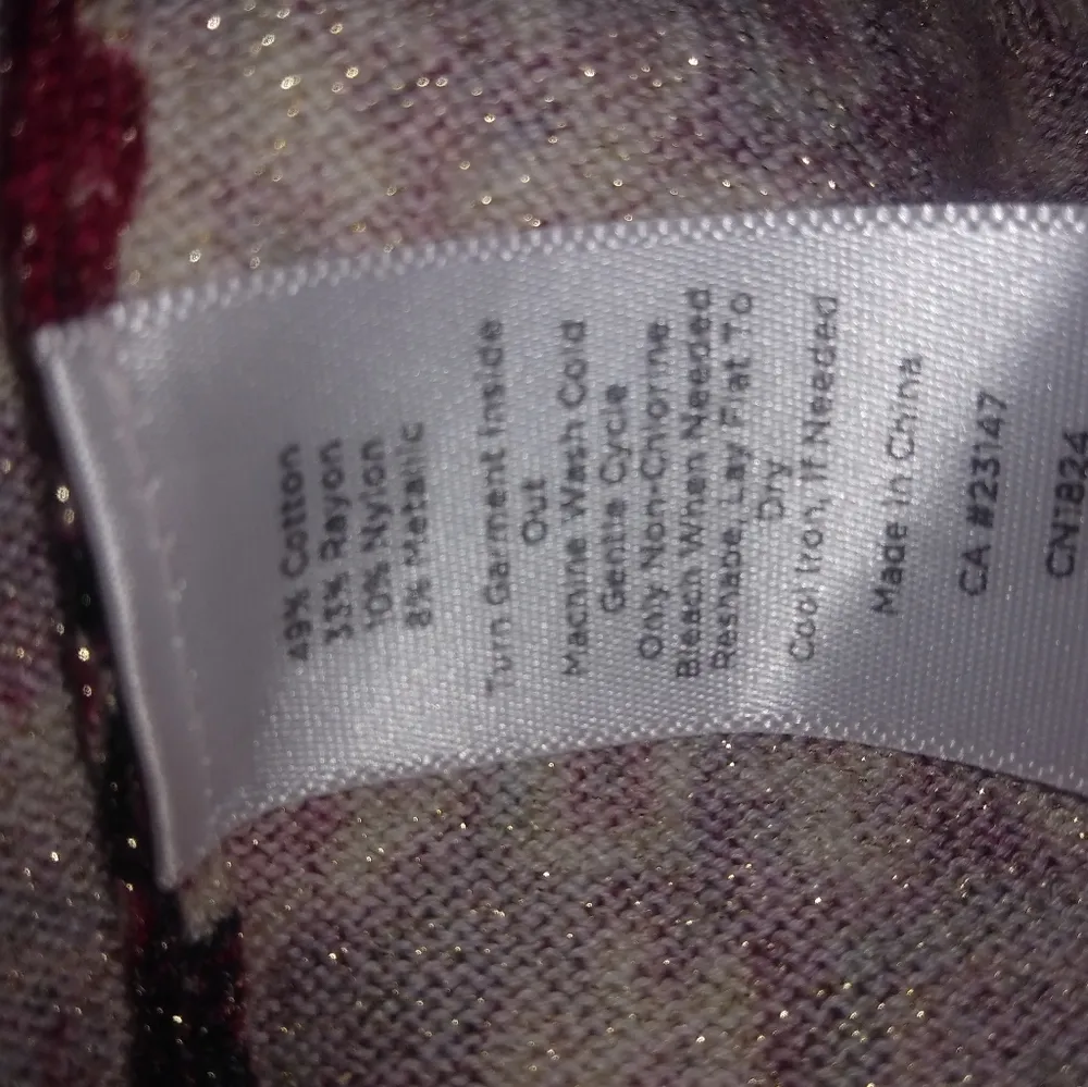 Talbots L Plum Sparkle Cardigan Sweater - Image 6